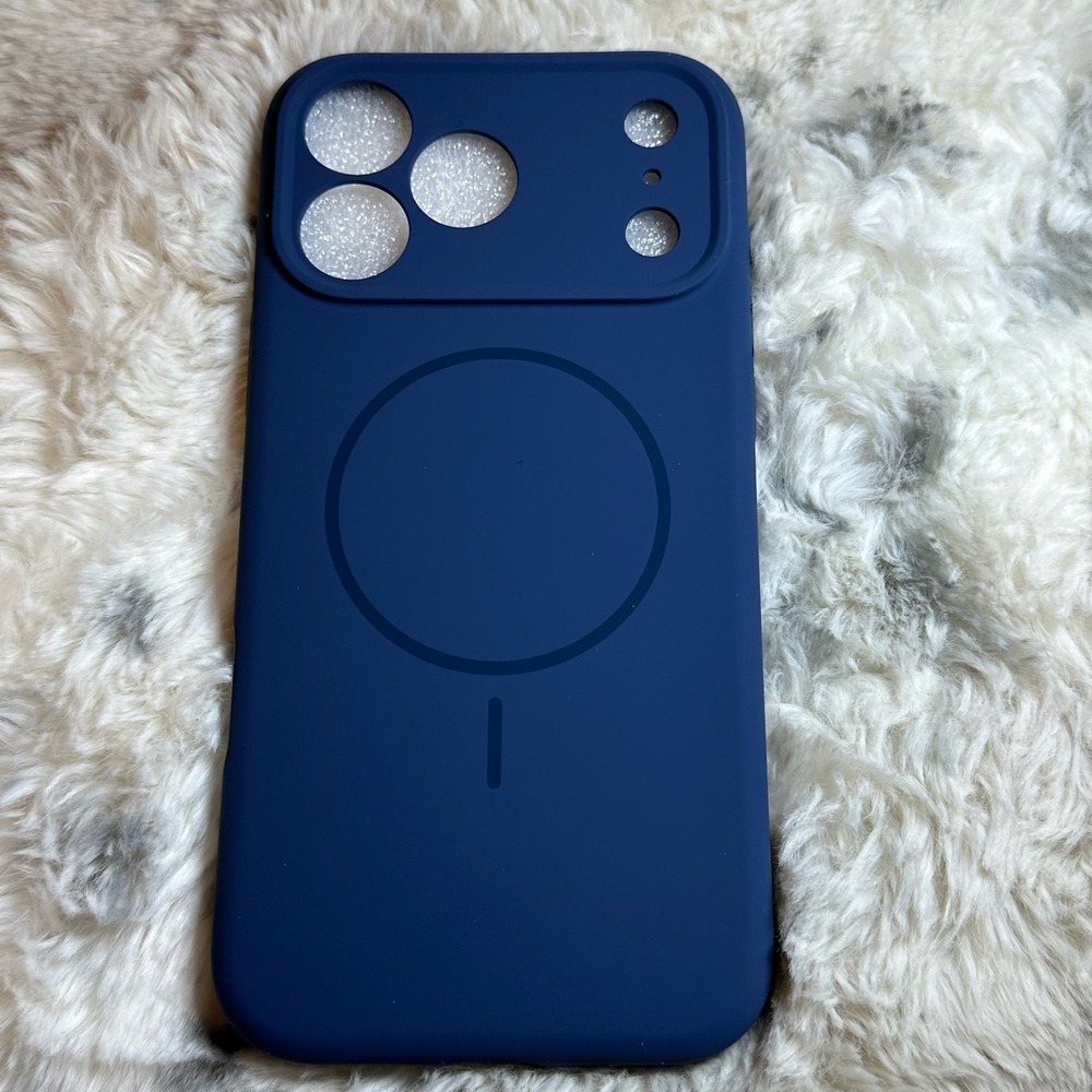 Miracase iPhone Case iPhone 17 Pro Max Glass Blue Magnetic Silicone NWT - Picture 2 of 8